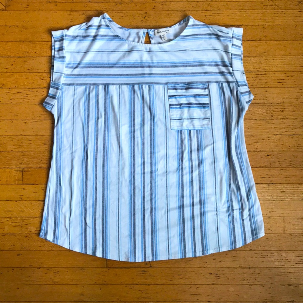 Blue stripe top